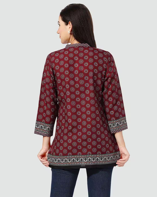 Baroque Print Short Kurti