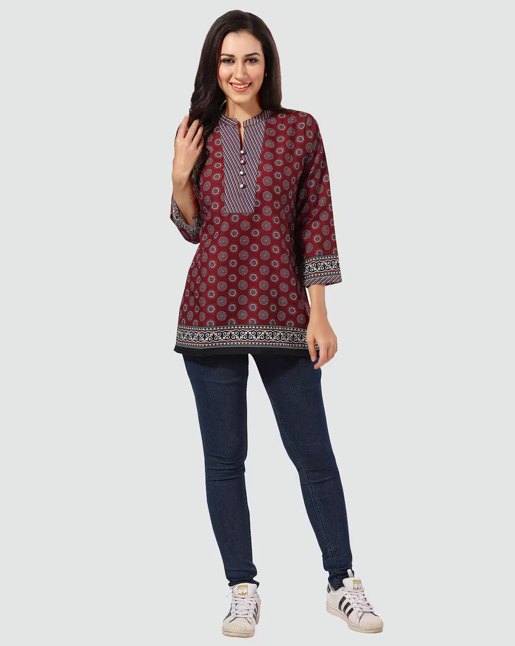 Baroque Print Short Kurti