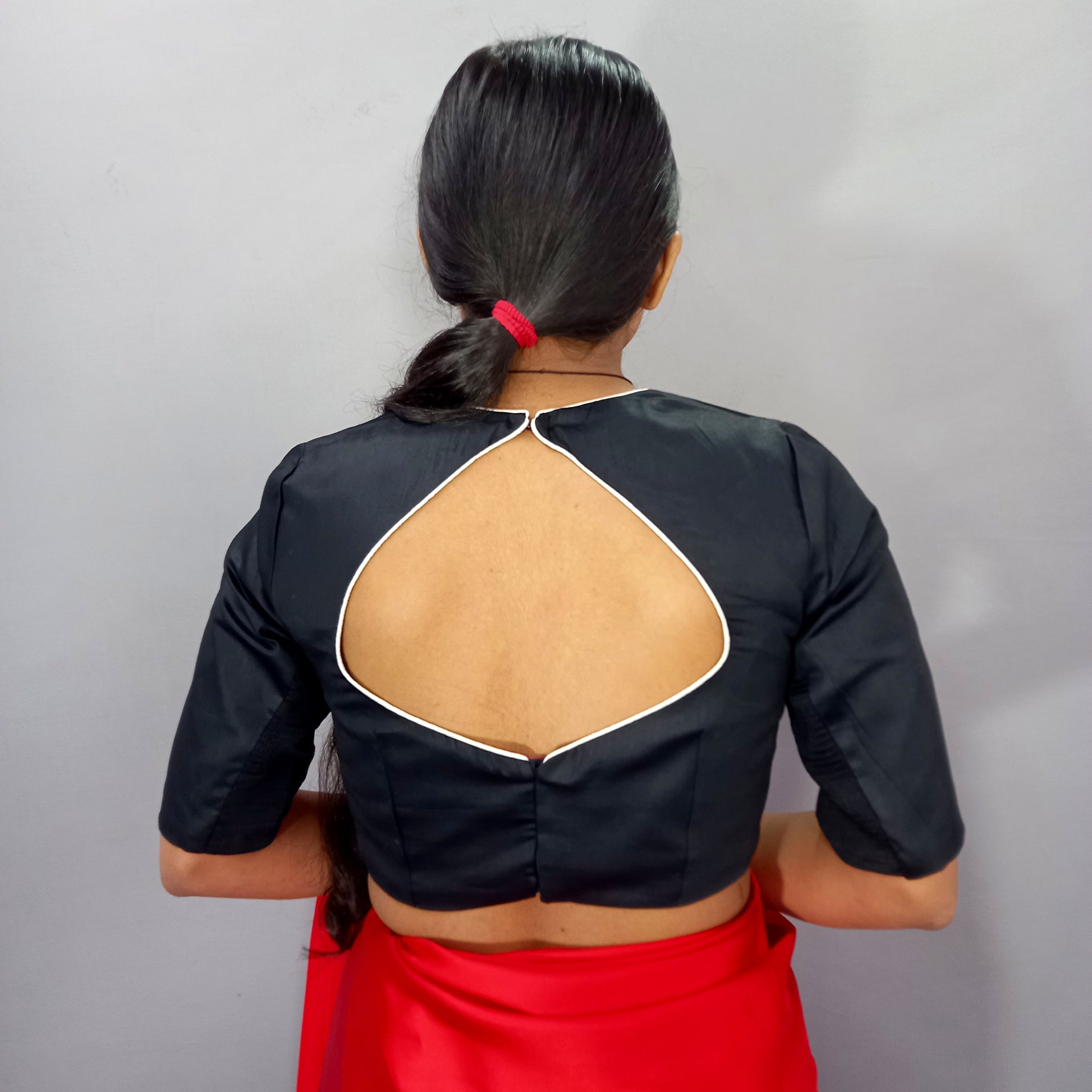 Black Blouse in elbow sleeve